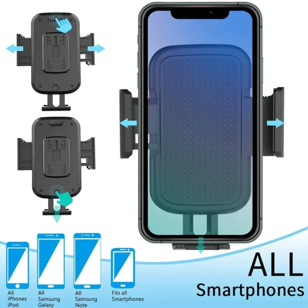 Universal Car Phone Holder Cellphone Mount Stand Adjustable Car Cup Phone Mount for iPhone 14 13 12 Por MAX Huawei Samsung