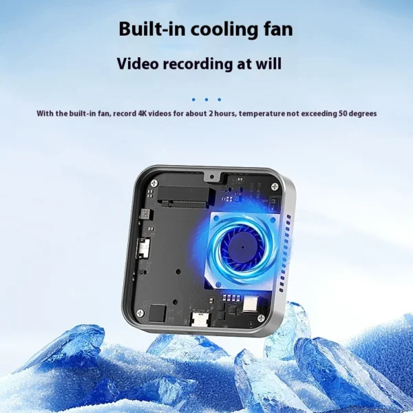 M.2 NVMe USB3.0 Phone Magnetic SSD Enclosure with Turbo Fan 10 Gbps PD 100W Support 2T for Model NVME Both 2230and2242 SSDPls
