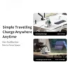 Qi2 3-in-1 Wireless Charging Station for iPhone 16/15 Pro Max, AirPods and Apple Watch, Travel-Friendly Foldable Charger Dock