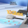 M.2 NVMe USB3.0 Phone Magnetic SSD Enclosure with Turbo Fan 10 Gbps PD 100W Support 2T for Model NVME Both 2230and2242 SSDPls