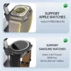 Magnetic Desk Wireless Charger Stand, Fast Charger Travel Dock for IPhone 16 15 14 13 12 Pro Max & Airpods 3 2 1 & Iwatch 7 8 9