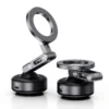 Universal Magnetic Car Phone Holder Mount with Vacuum Suction, Foldable 360° Rotation Compatible with IPhone & Samsung