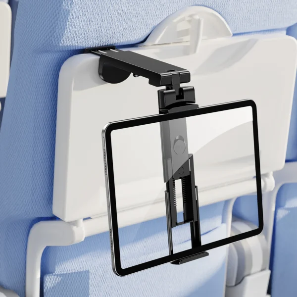 Eary Airplane Travel Essentials Phone Holder Universal Handsfree Phone Mount Stand for Flying Desk with 360°Rotation Pocket Size