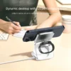 Qi2 Aluminum Alloy 3-in-1 Magnetic Wireless Charger, Foldable Stand for iPhone 16, 15, 14 Pro Max, AirPods, iWatch Fast Charger