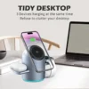 Qi2 15W 3-in-1 Auto-Rotating Magnetic Wireless Charger for IPhone 16/15/14 Pro Max & Apple Watch - Fast Charging Station