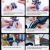 Aluminum Motorcycle Phone Mount Holder with Vibration Dampener & High-Speed Secure Lock for 6"-7.2" Phone